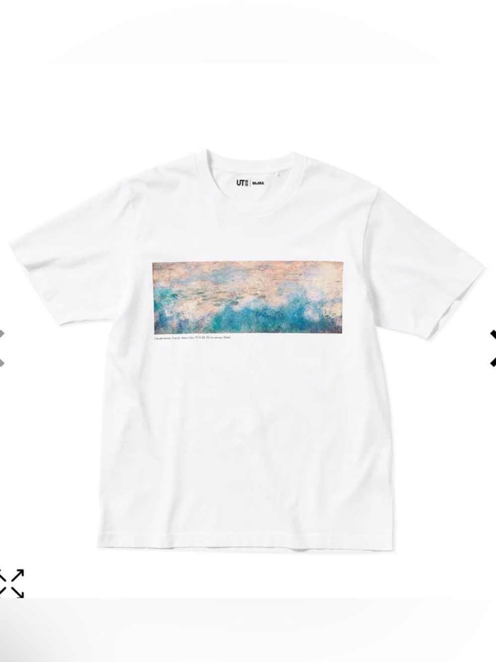 MOMA CLAUDE MONET Water Lillies art reproduction cropped art deco tshirt XXL